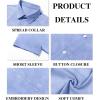 imageRuncati Mens Short Sleeve Guayabera Shirts Button Down Cuban Casual Mexican Shirts Summer Beach Wedding Linen TopsSky Blue