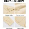imageRuncati Mens Button Down Shirt Cotton Linen Casual Long Sleeve Shirts Collared Hippie Beach TopsBeige