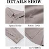 imageRuncati Mens Button Down Shirt Cotton Linen Casual Long Sleeve Shirts Collared Hippie Beach TopsGrey