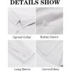 imageRuncati Mens Button Down Shirt Cotton Linen Casual Long Sleeve Shirts Collared Hippie Beach TopsWhite