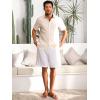 imageRuncati Mens Cuban Guayabera Shirts Button Down Short Sleeve Shirt Casual Mexican Summer Beach Wedding Tops with PocketBeige