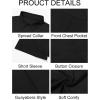imageRuncati Mens Cuban Guayabera Shirts Button Down Short Sleeve Shirt Casual Mexican Summer Beach Wedding Tops with PocketBlack