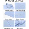 imageRuncati Mens Cuban Guayabera Shirts Button Down Short Sleeve Shirt Casual Mexican Summer Beach Wedding Tops with PocketSky Blue