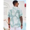imageRuncati Mens Hawaiian Shirt Button Down Short Sleeve Tropical Floral Summer Beach TopsOlive Green