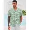 imageRuncati Mens Hawaiian Shirts Button Down Short Sleeve Cuban Collar Shirt Floral Tropical Summer Beach TopsMint