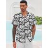 imageRuncati Mens Hawaiian Shirts Button Down Short Sleeve Cuban Collar Shirt Floral Tropical Summer Beach TopsWhite