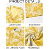 imageRuncati Mens Hawaiian Shirts Button Down Short Sleeve Cuban Collar Shirt Floral Tropical Summer Beach TopsYellow