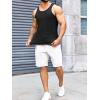 imageRuncati Mens Ribbed Knit Tank Top Cotton Sleeveless Shirts Summer Beach Workout Muscle UndershirtBlack