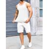 imageRuncati Mens Ribbed Knit Tank Top Cotton Sleeveless Shirts Summer Beach Workout Muscle UndershirtWhite