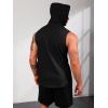 imageRuncati Mens Sleeveless Hoodies Workout Hooded Tank Tops Muscle Gym Bodybuilding Fitness Training T ShirtsBlack