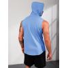 imageRuncati Mens Sleeveless Hoodies Workout Hooded Tank Tops Muscle Gym Bodybuilding Fitness Training T ShirtsBlue