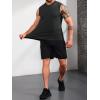 imageRuncati Mens Sleeveless Hoodies Workout Hooded Tank Tops Muscle Gym Bodybuilding Fitness Training T ShirtsDark Grey
