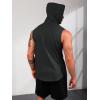 imageRuncati Mens Sleeveless Hoodies Workout Hooded Tank Tops Muscle Gym Bodybuilding Fitness Training T ShirtsDark Grey