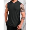 imageRuncati Mens Sleeveless Hoodies Workout Hooded Tank Tops Muscle Gym Bodybuilding Fitness Training T ShirtsDark Grey