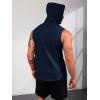 imageRuncati Mens Sleeveless Hoodies Workout Hooded Tank Tops Muscle Gym Bodybuilding Fitness Training T ShirtsNavy