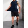 imageRuncati Mens Sleeveless Hoodies Workout Hooded Tank Tops Muscle Gym Bodybuilding Fitness Training T ShirtsNavy
