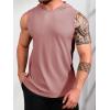 imageRuncati Mens Sleeveless Hoodies Workout Hooded Tank Tops Muscle Gym Bodybuilding Fitness Training T ShirtsPink