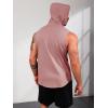 imageRuncati Mens Sleeveless Hoodies Workout Hooded Tank Tops Muscle Gym Bodybuilding Fitness Training T ShirtsPink