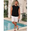 imageRuncati Mens Sleeveless Tank Tops Casual Hollow Out Knit T Shirts Beach Summer Hippie Tops with PocketBlack