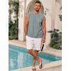 imageRuncati Mens Sleeveless Tank Tops Casual Hollow Out Knit T Shirts Beach Summer Hippie Tops with PocketGrey