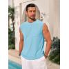 imageRuncati Mens Sleeveless Tank Tops Casual Hollow Out Knit T Shirts Beach Summer Hippie Tops with PocketLight Blue