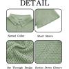 imageRuncati Mens Button Down Shirt Knit Crochet Hollow Out Short Sleeve Sweater Casual Summer TopsLight Green
