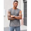 imageRuncati Mens Sleeveless Tank Tops Workout Cut Off Shirt Athletic Muscle Gym T ShirtsDark Gray