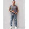 imageRuncati Mens Sleeveless Tank Tops Workout Cut Off Shirt Athletic Muscle Gym T ShirtsDark Gray