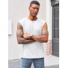 imageRuncati Mens Sleeveless Tank Tops Workout Cut Off Shirt Athletic Muscle Gym T ShirtsWhite