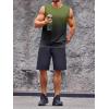 imageRuncati Mens Sleeveless Tank Tops Workout Muscle Gym T Shirts Crew Neck Gradient Tee TopsArmy Green