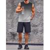 imageRuncati Mens Sleeveless Tank Tops Workout Muscle Gym T Shirts Crew Neck Gradient Tee TopsBlack