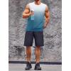 imageRuncati Mens Sleeveless Tank Tops Workout Muscle Gym T Shirts Crew Neck Gradient Tee TopsLake Blue
