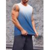 imageRuncati Mens Sleeveless Tank Tops Workout Muscle Gym T Shirts Crew Neck Gradient Tee TopsLight Blue