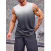 imageRuncati Mens Sleeveless Tank Tops Workout Muscle Gym T Shirts Crew Neck Gradient Tee TopsLight Grey