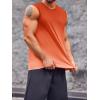 imageRuncati Mens Sleeveless Tank Tops Workout Muscle Gym T Shirts Crew Neck Gradient Tee TopsOrange