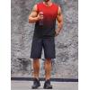 imageRuncati Mens Sleeveless Tank Tops Workout Muscle Gym T Shirts Crew Neck Gradient Tee TopsRed