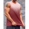 imageRuncati Mens Sleeveless Tank Tops Workout Muscle Gym T Shirts Crew Neck Gradient Tee TopsWine Red