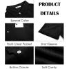 imageRuncati Mens Button Down Linen Shirt Short Sleeve Casual Summer Beach Wedding TopsBlack