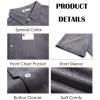 imageRuncati Mens Button Down Linen Shirt Short Sleeve Casual Summer Beach Wedding TopsDark Gray