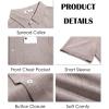 imageRuncati Mens Button Down Linen Shirt Short Sleeve Casual Summer Beach Wedding TopsKhaki