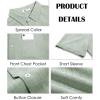 imageRuncati Mens Button Down Linen Shirt Short Sleeve Casual Summer Beach Wedding TopsOlive Green