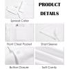 imageRuncati Mens Button Down Linen Shirt Short Sleeve Casual Summer Beach Wedding TopsWhite
