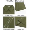 imageRuncati Mens Linen Shirt Guayabera Cuban Short Sleeve Button Down Cotton Summer Beach Hippie ShirtsArmy Green