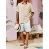 imageRuncati Mens Linen Shirt Guayabera Cuban Short Sleeve Button Down Cotton Summer Beach Hippie ShirtsBeige
