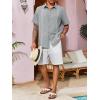 imageRuncati Mens Linen Shirt Guayabera Cuban Short Sleeve Button Down Cotton Summer Beach Hippie ShirtsGrey