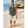 imageRuncati Mens Sleeveless Tank Tops Workout Muscle Gym Knitted Shirt Athletic Bodybuilding Slim Fit Ribbed T ShirtsArmy Green