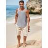 imageRuncati Mens Sleeveless Tank Tops Workout Muscle Gym Knitted Shirt Athletic Bodybuilding Slim Fit Ribbed T ShirtsGray