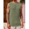 imageRuncati Mens Waffle Tank Tops Sleeveless TShirts Athletic Muscle Summer Beach Hippie ShirtsArmy Green