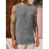 imageRuncati Mens Waffle Tank Tops Sleeveless TShirts Athletic Muscle Summer Beach Hippie ShirtsGray