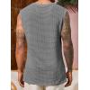 imageRuncati Mens Waffle Tank Tops Sleeveless TShirts Athletic Muscle Summer Beach Hippie ShirtsGray